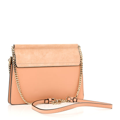 Chloe Calfskin Suede Mini Chain Faye Shoulder Bag Milky Orange 3 of 10