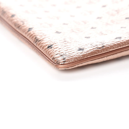 MCM Metallic Visetos Medium Crossbody Pouch Champagne 10 of 10