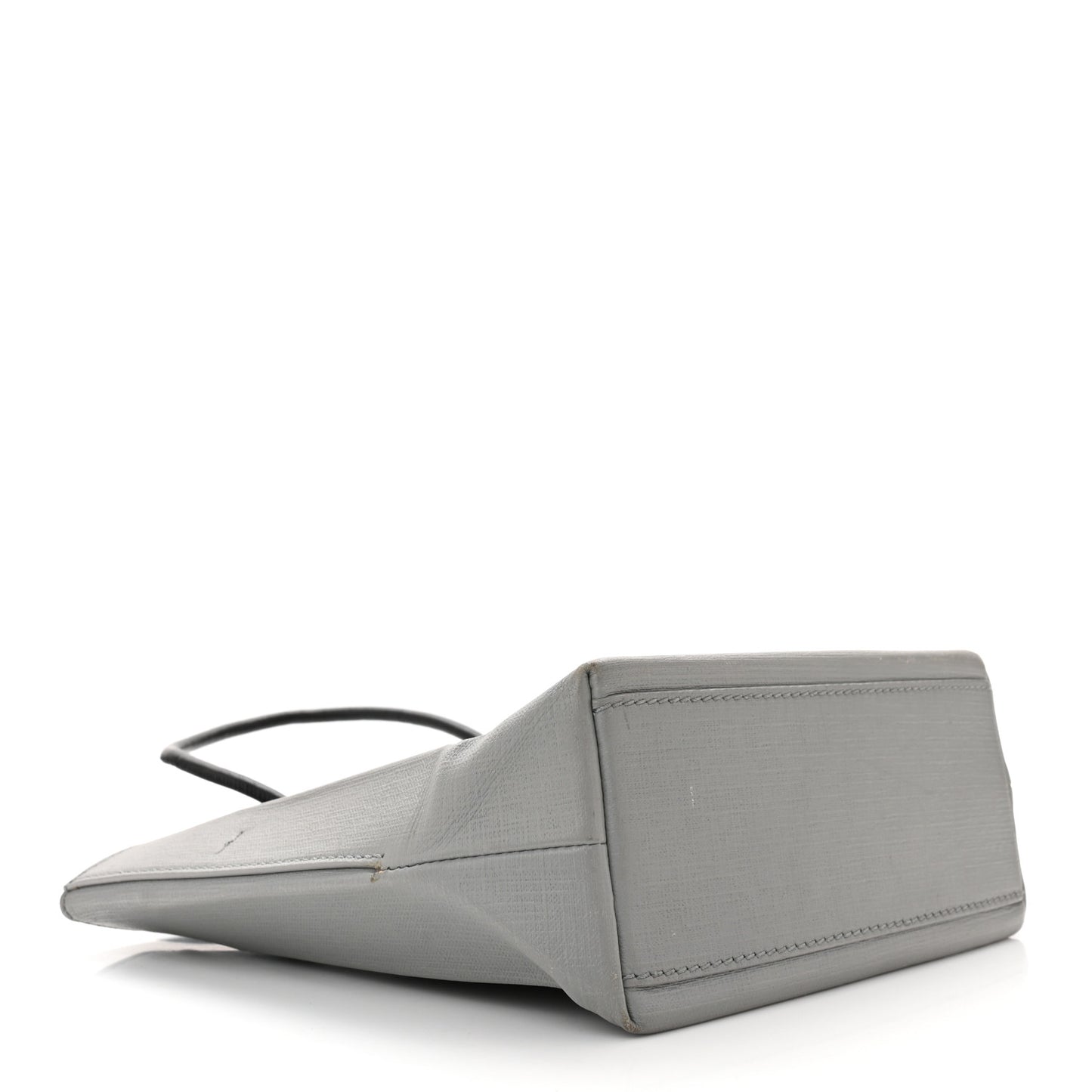 Calfskin Logo XXS Shopping Tote Gris Fossile