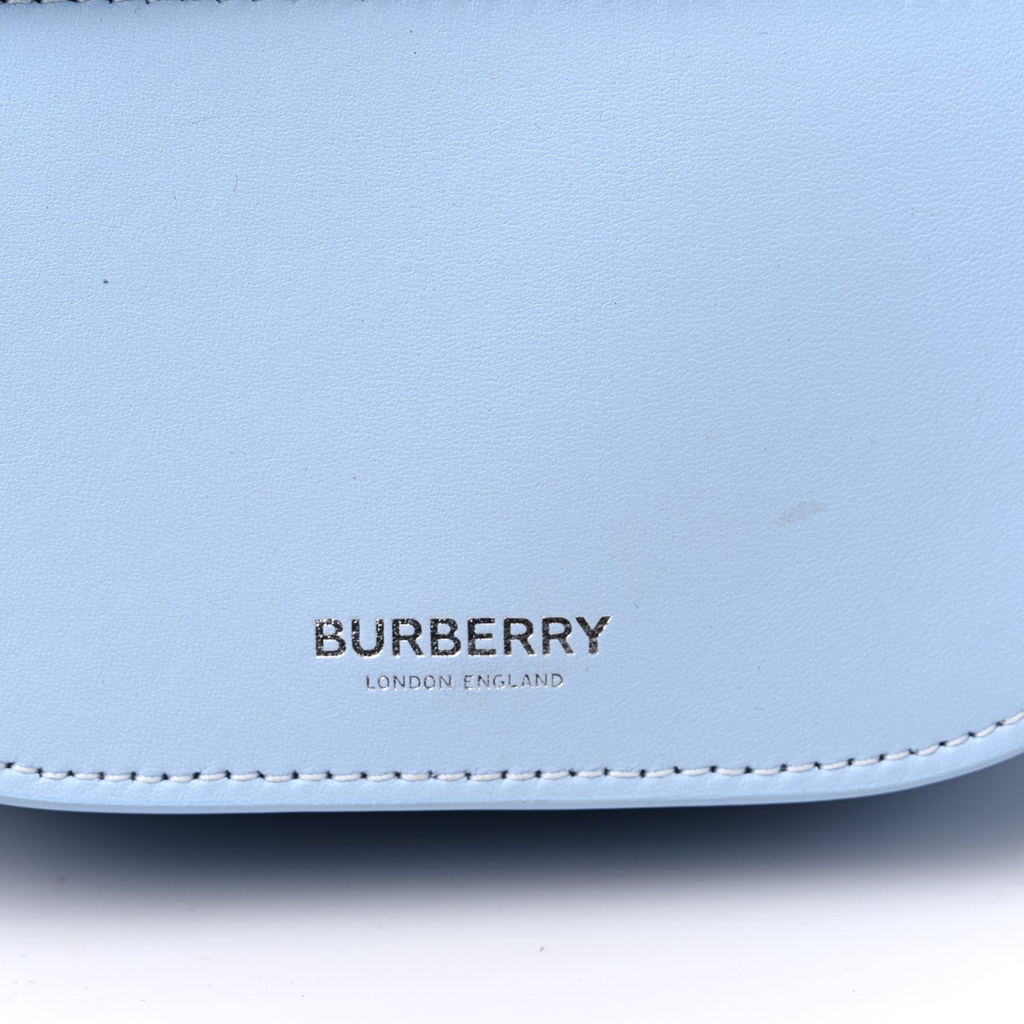 Smooth Calfskin Mini Double Olympia Pale Blue
