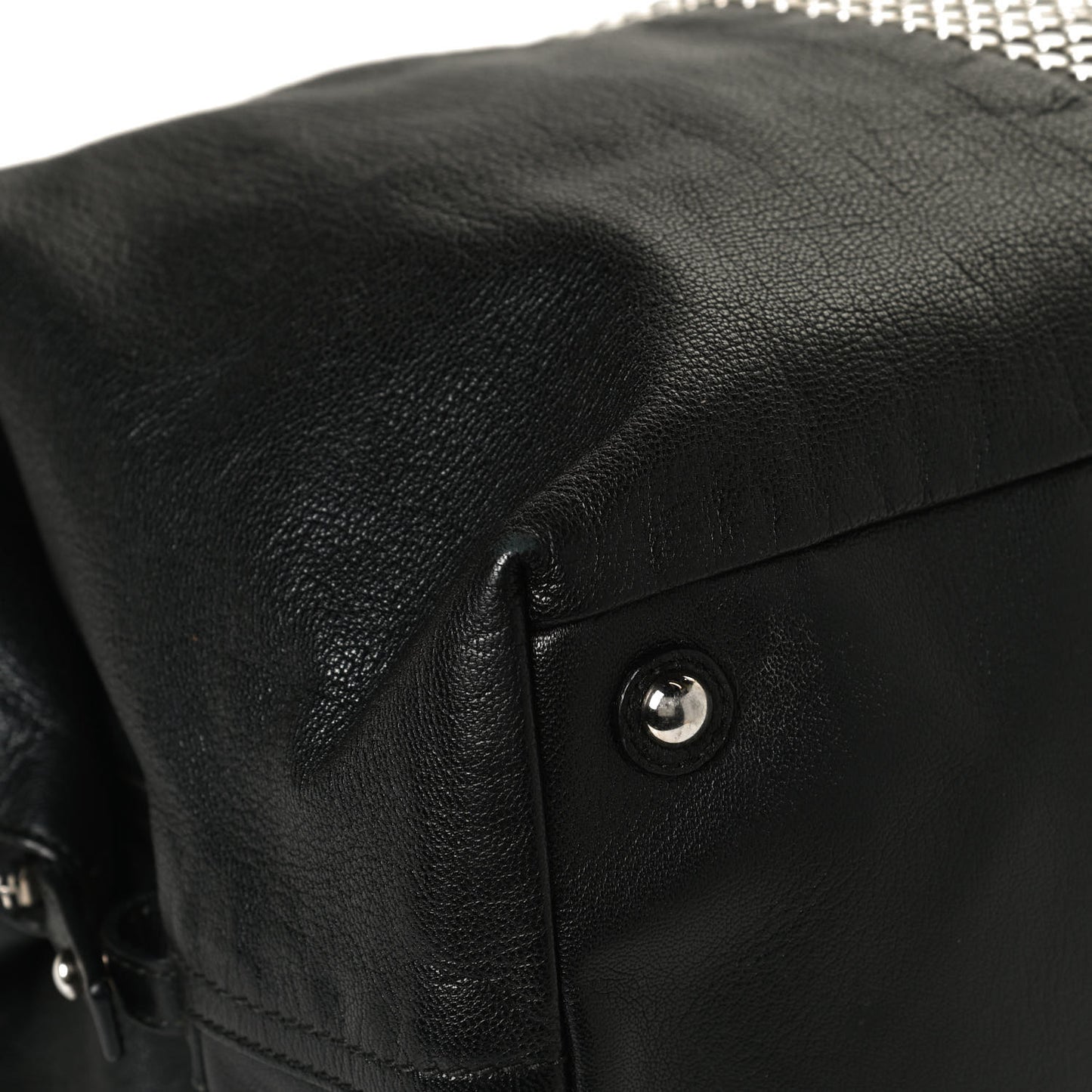 Calfskin Studded Easy Sac Black
