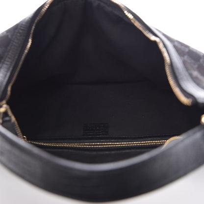 Gucci Monogram Large Horsebit Web Hobo Black 5 of 11