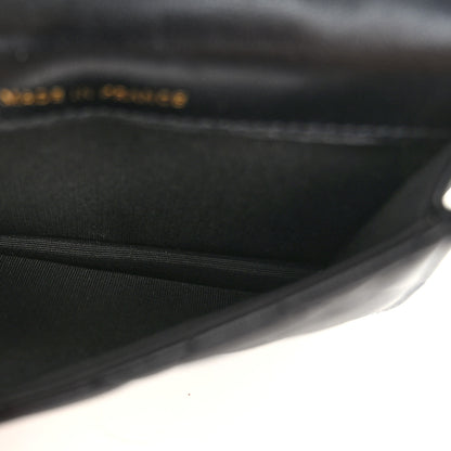Chanel Lambskin Quilted Top Handle Flap Coin Purse With Chain Black 5 of 12