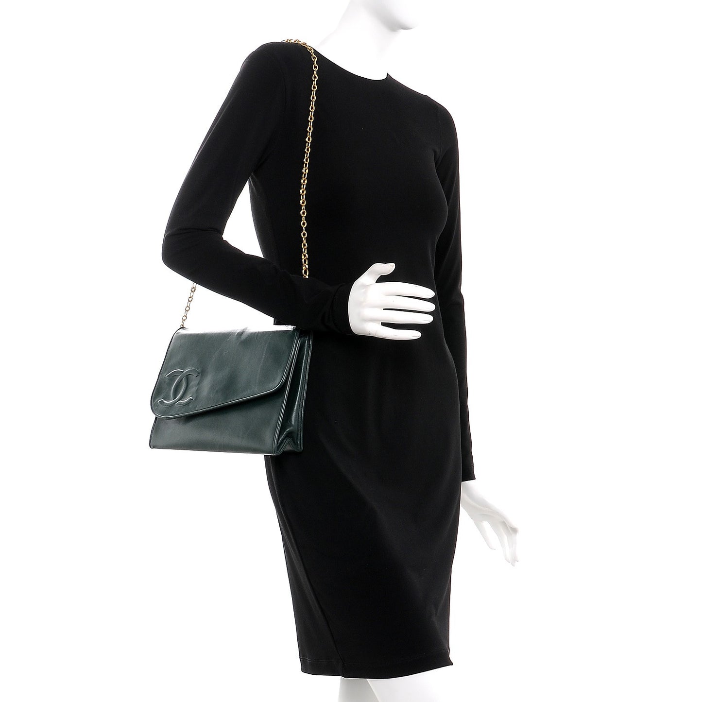 Lambskin CC Single Flap Green