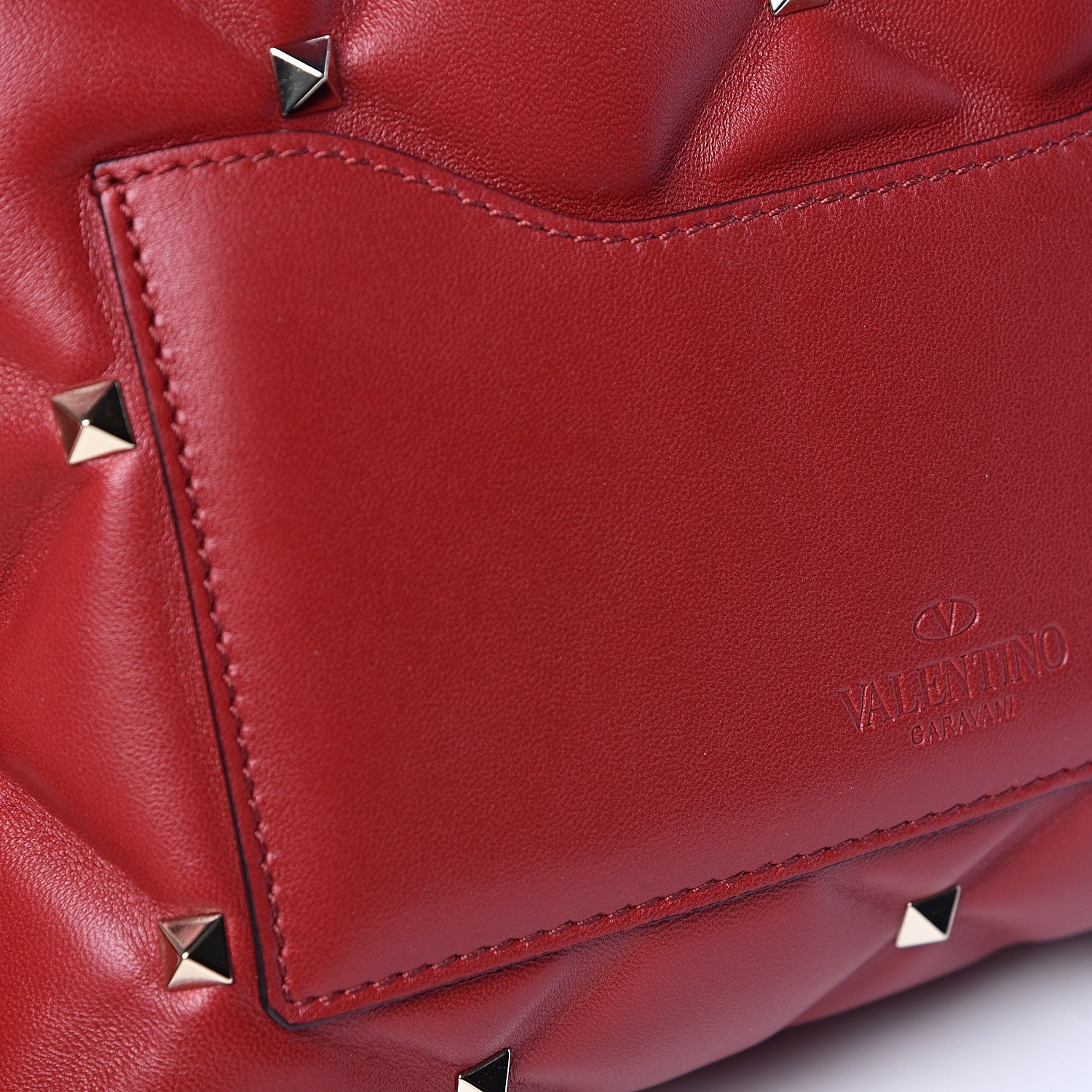 Valentino Garavani Nappa Medium Candystud Top Handle Bag Rosso Valentino Shadow Pink 13 of 17