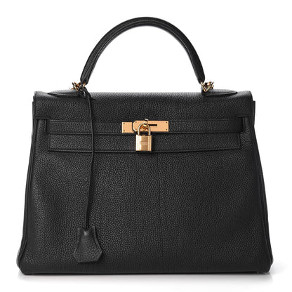 Hermes Togo Kelly Retourne 32 Black 1 of 10