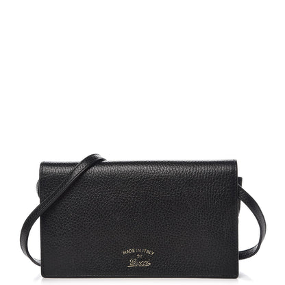 Gucci Dollar Calfskin Mini Swing Wallet Bag Black 1 of 8
