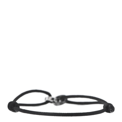 Cartier 18K White Gold Ceramic 4 Diamond LOVE Cord Bracelet Black 3 of 8