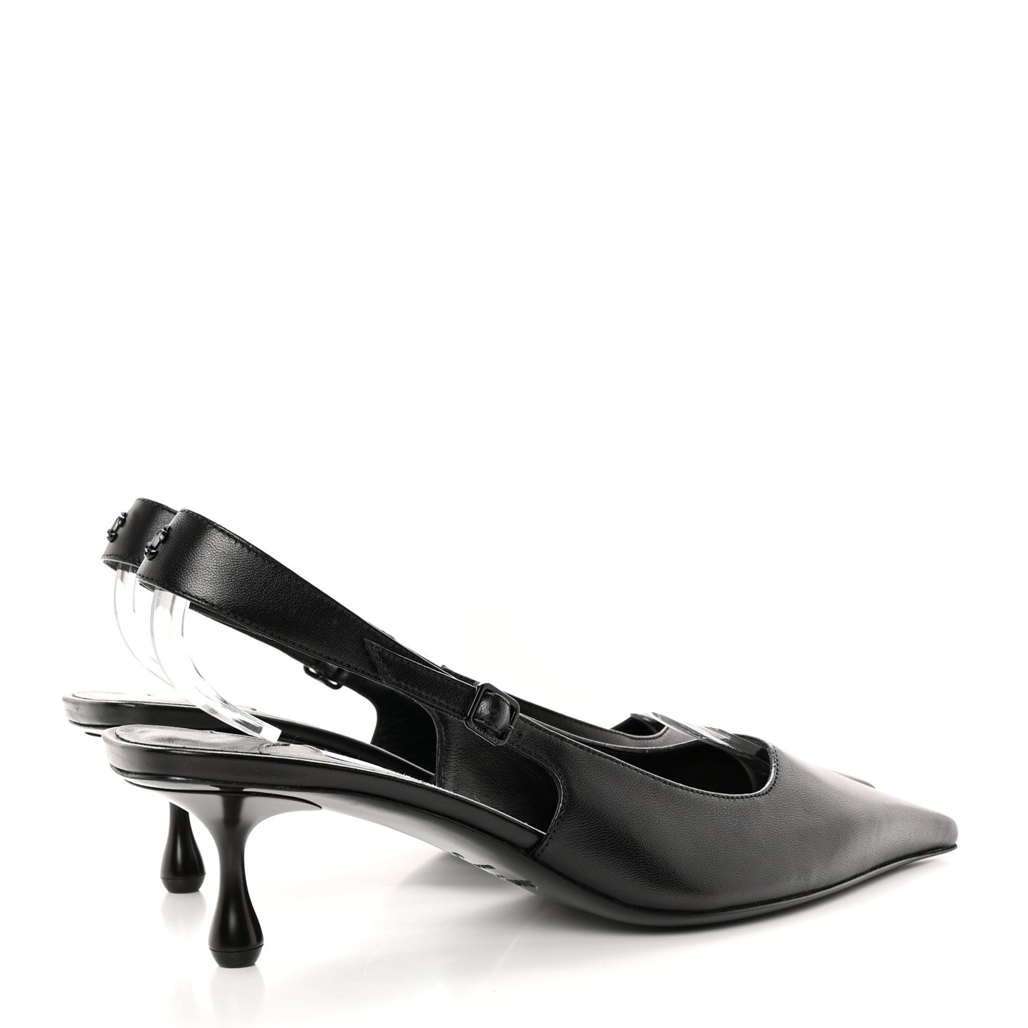 Nappa Amel 50 Slingback Pumps 41.5 Black