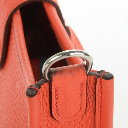 Hermes Taurillon Clemence Amazone Evelyne TPM Orange Poppy Saint Cyr 9 of 9