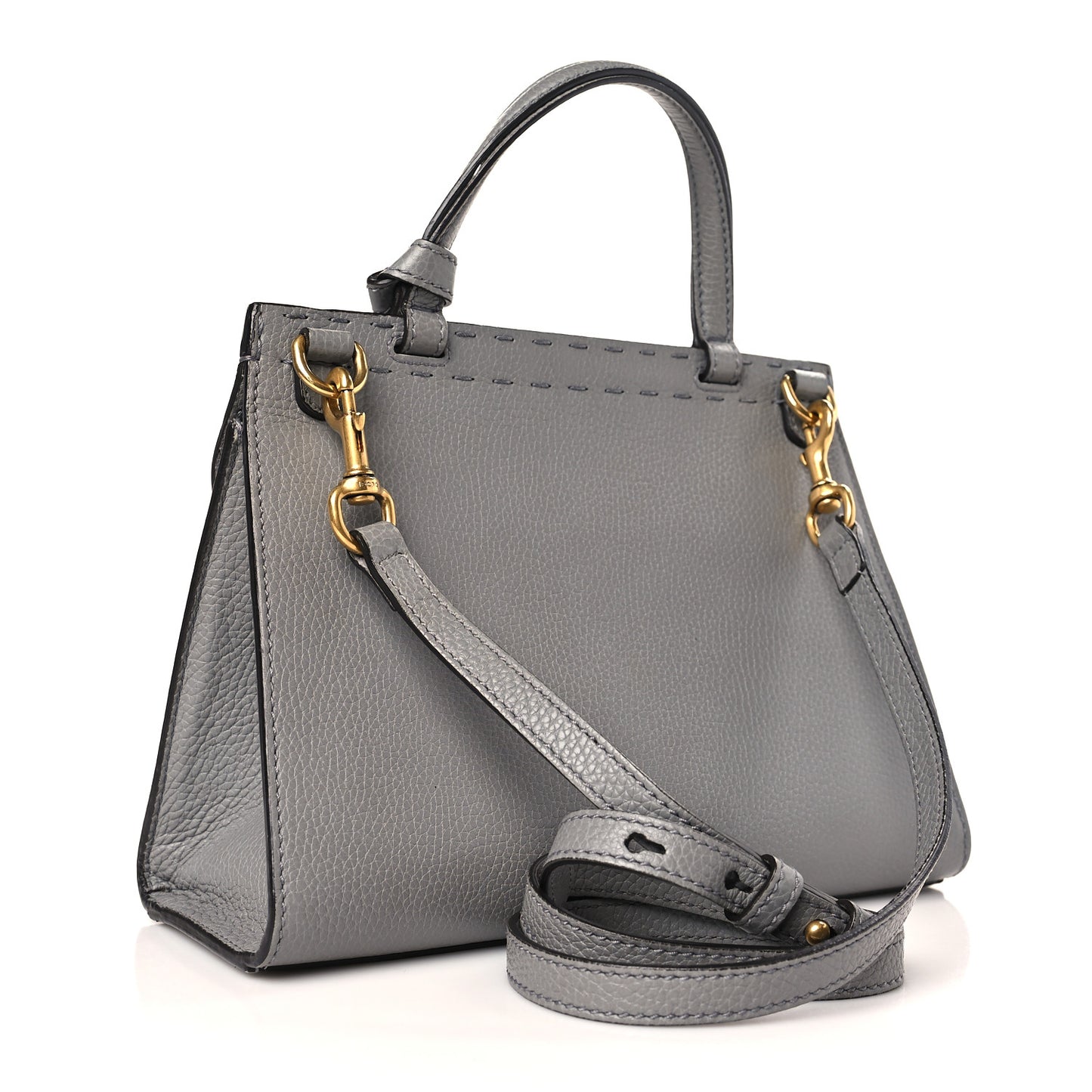 Cellarius Calfskin Mini GG Marmont Top Handle Bag Deep Grey