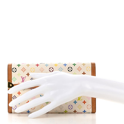 Louis Vuitton LOUIS VUITTON Monogram Multicolor Porte Tresor International Wallet White 2 of 7