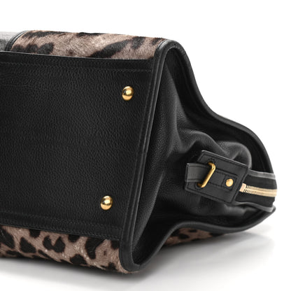 Saint Laurent Pony Hair Leopard Print Large Cabas Chyc Black 9 of 14