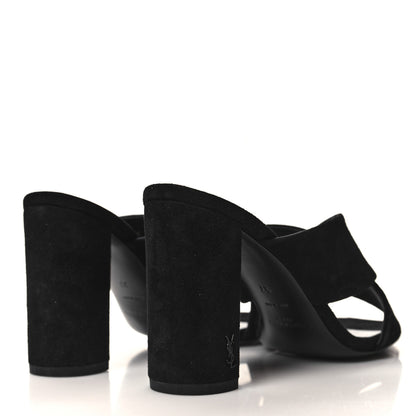 Saint Laurent Suede LouLou Mules 37 Black 4 of 9