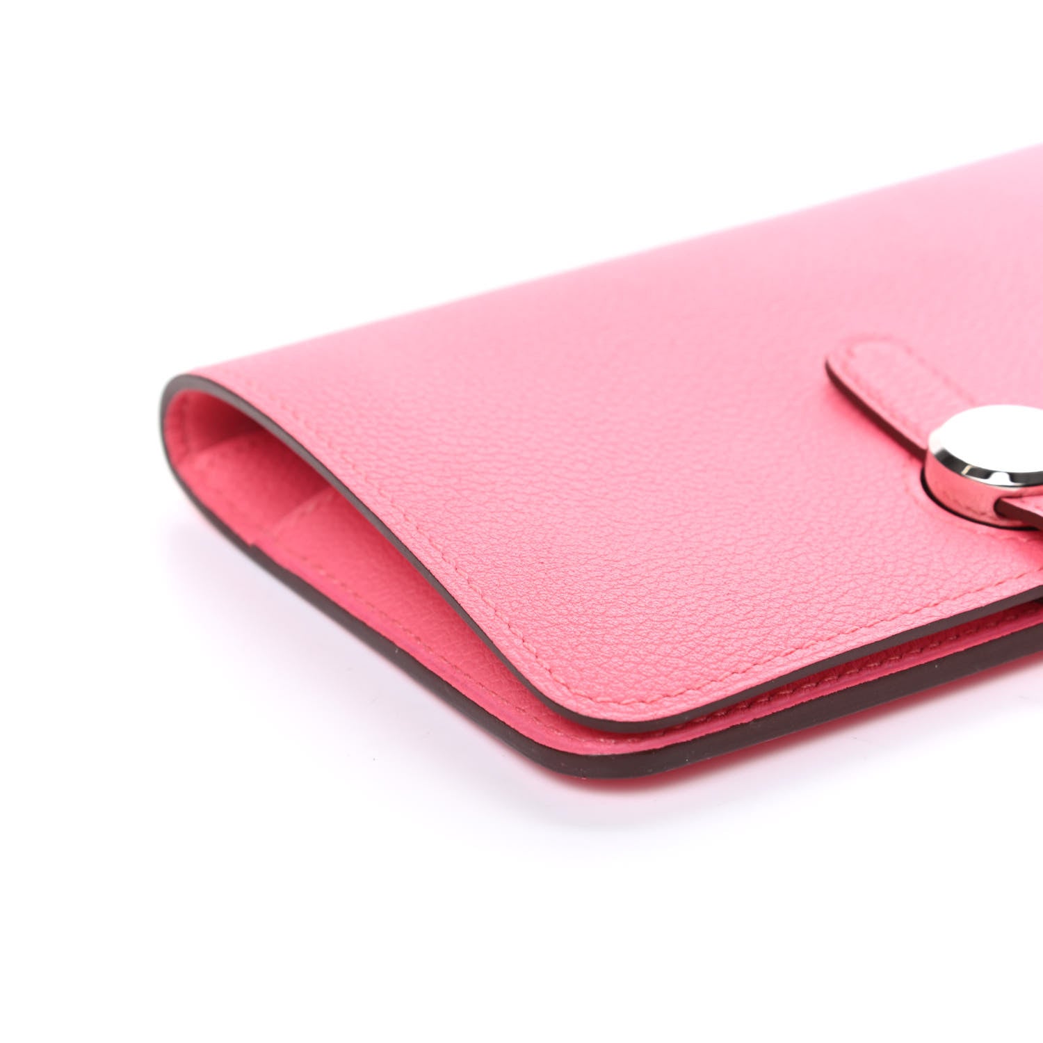 Hermes Evercolor Dogon Compact Wallet Rose Azalee 7 of 9