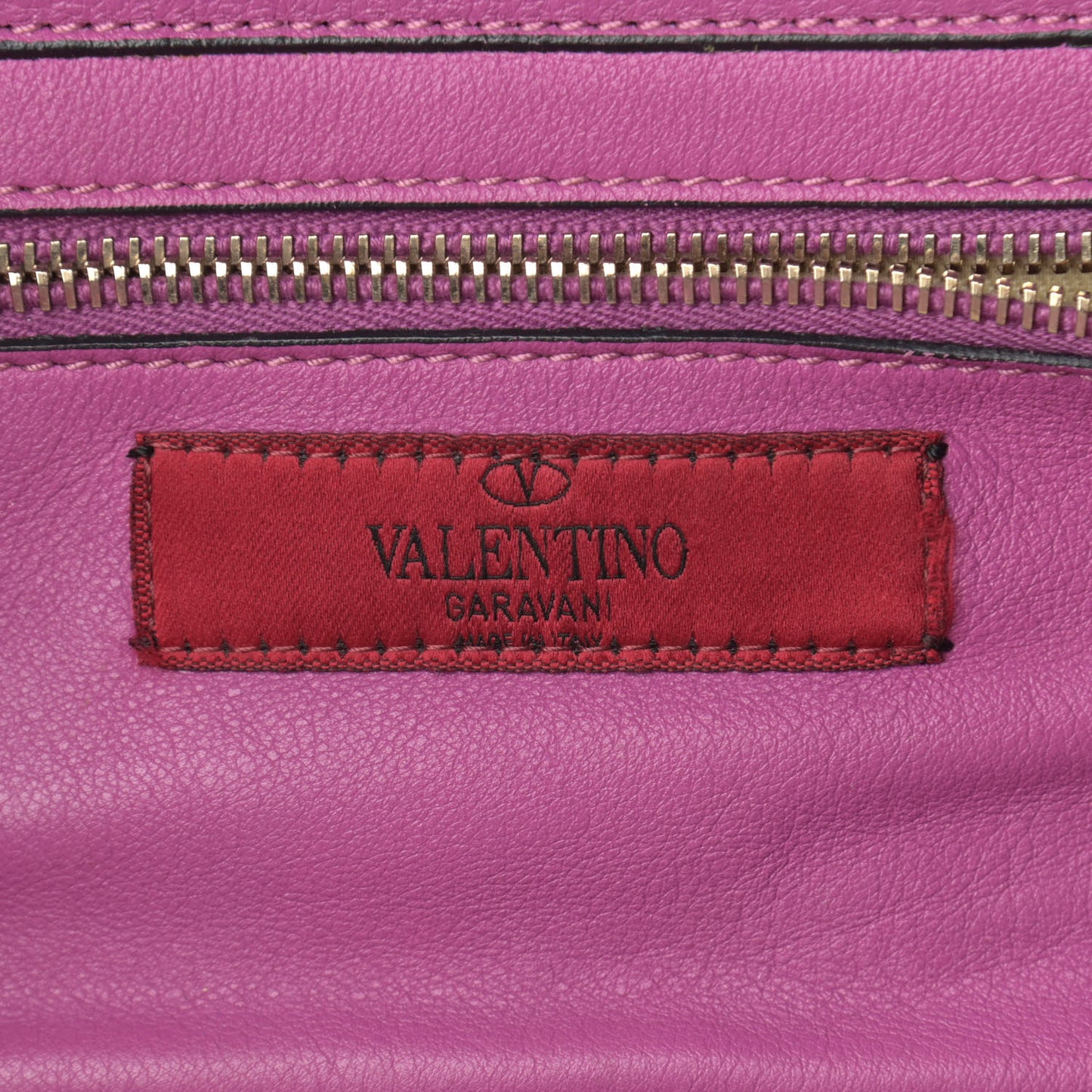 Vitello Small Rockstud Tote Purple Violet