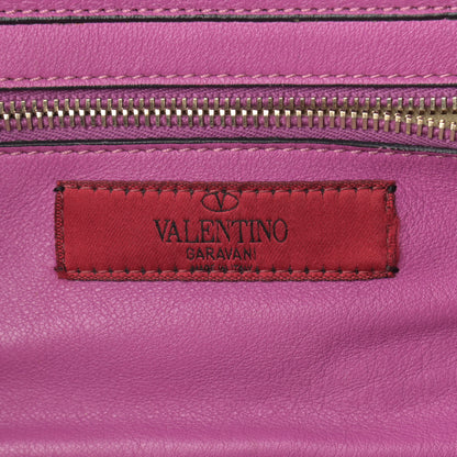 Valentino Garavani Vitello Small Rockstud Tote Purple Violet 6 of 16