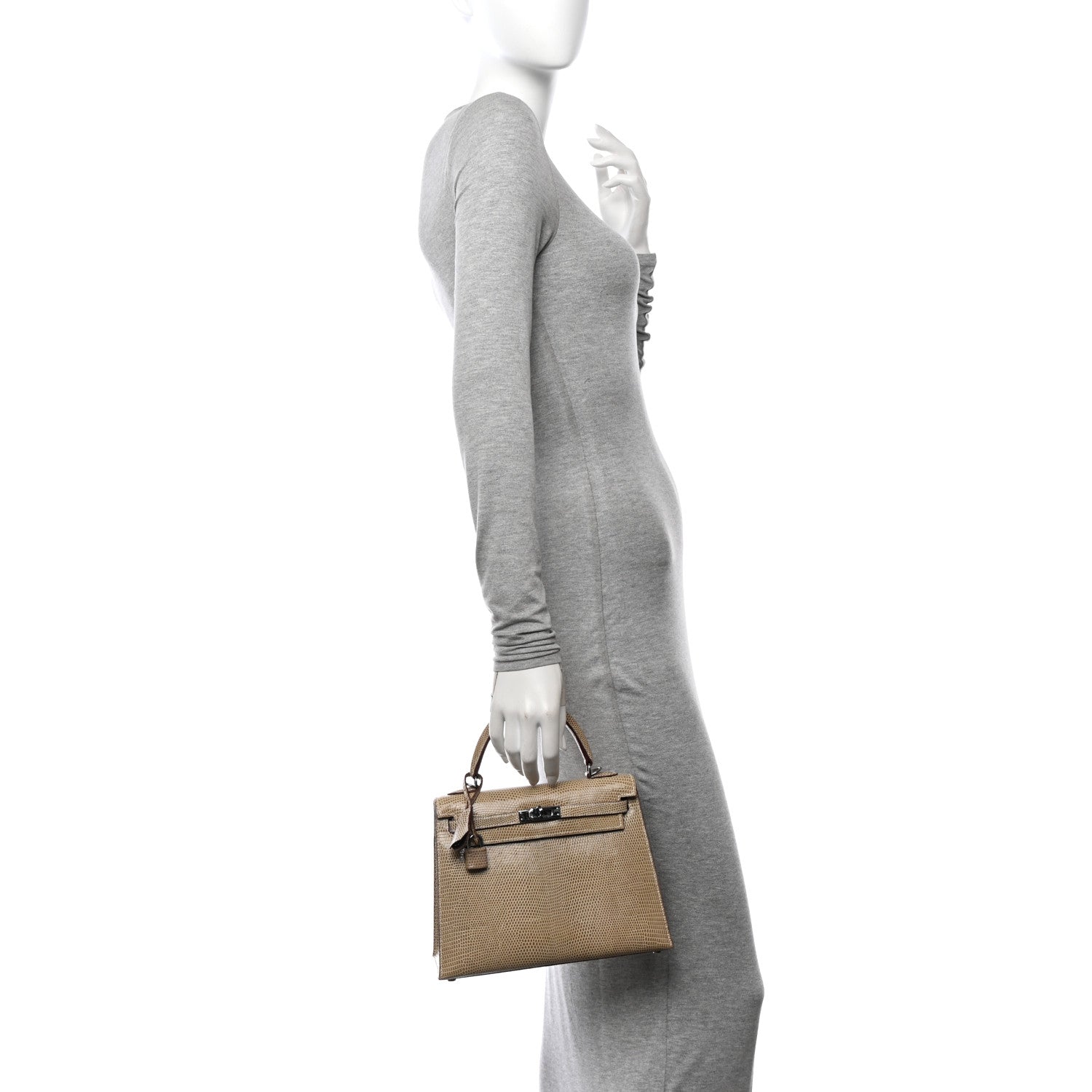 Hermes Lizard Niloticus Kelly Sellier 25 Ficelle 2 of 14