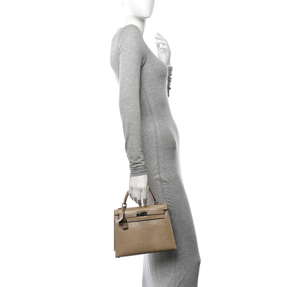 Hermes Lizard Niloticus Kelly Sellier 25 Ficelle 2 of 14