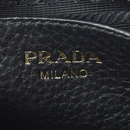 Prada Vitello Phenix Double Zip Crossbody Bag Black 9 of 9