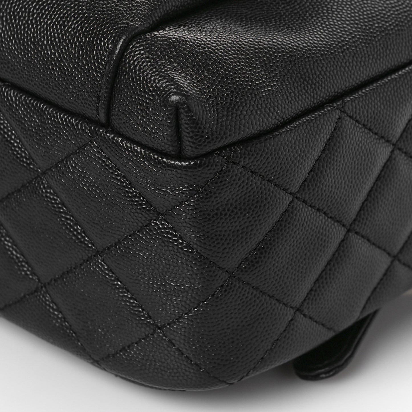 Caviar Quilted Medium Zip Around Backpack Black