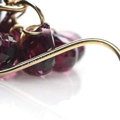 Tiffany 18K Yellow Gold Rhodolite Garnet Briolette Earrings 4 of 4