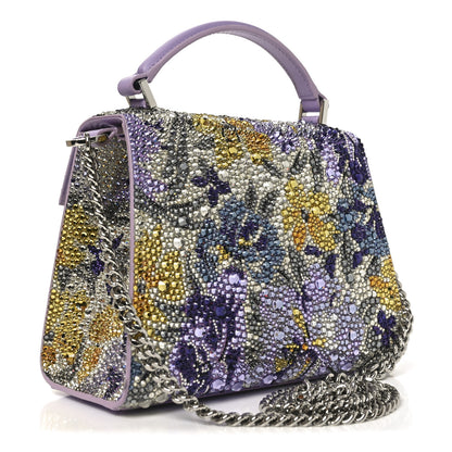 Valentino Garavani Crystal Embroidered Floral Mini Vsling Top Handle Bag Multicolor 3 of 10