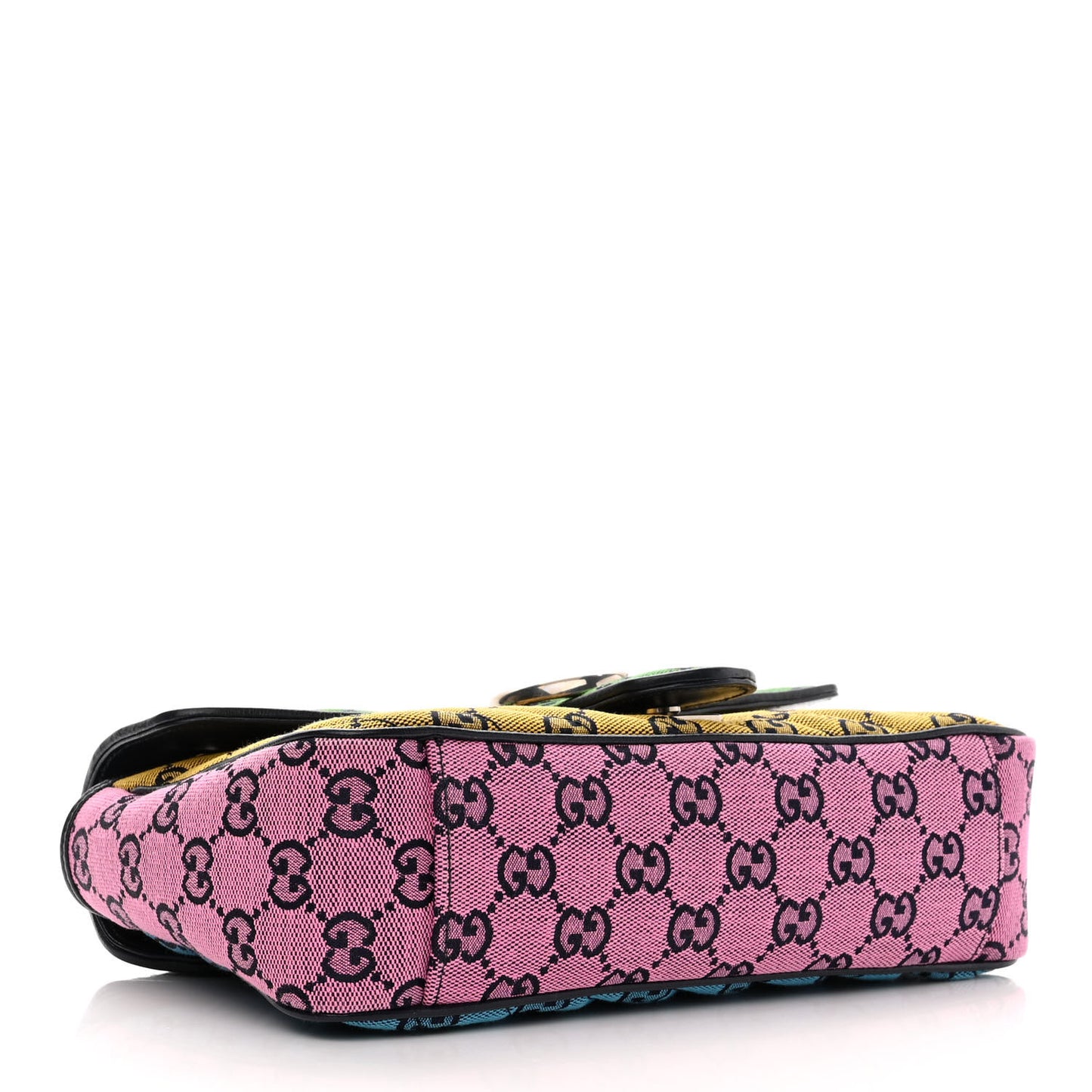 Monogram Multicolor Matelasse Diagonal Small GG Marmont Shoulder Bag Green Blue Yellow Light Blue Pink