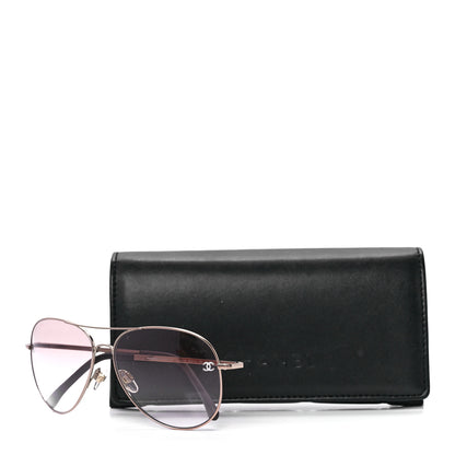 Chanel Metal Aviator CC Sunglasses 4189-T-Q Pink 8 of 8