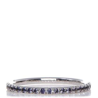 Tiffany 18K White Gold Iolite Metro Ring 4.5 1 of 3