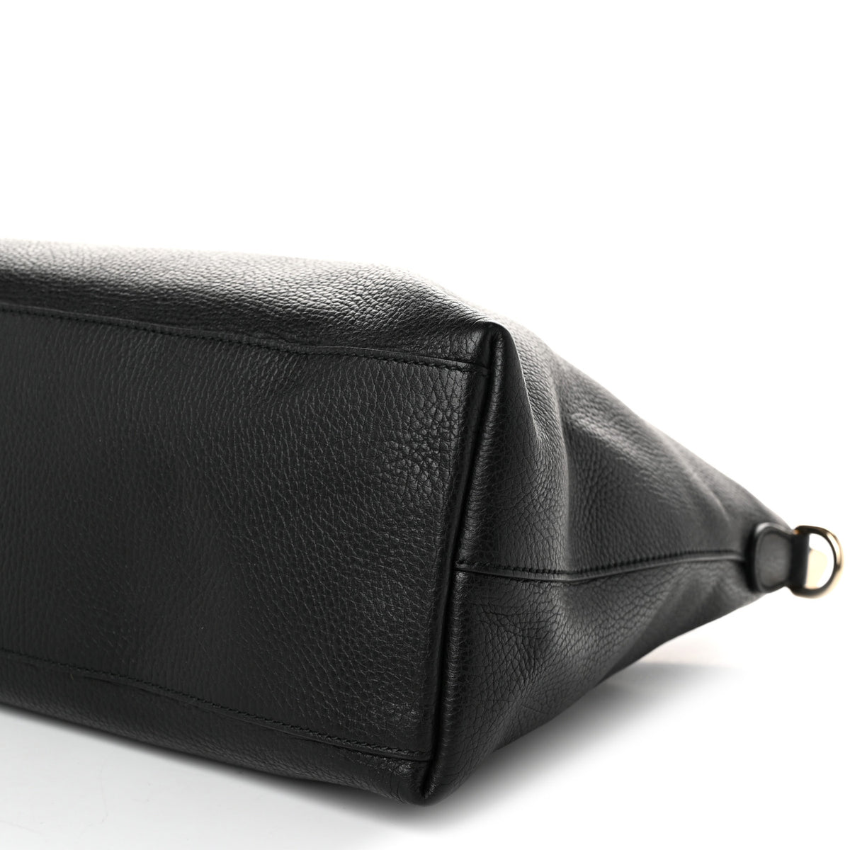 Gucci Pebbled Calfskin Convertible Bamboo Tassel Tote Black 10 of 10