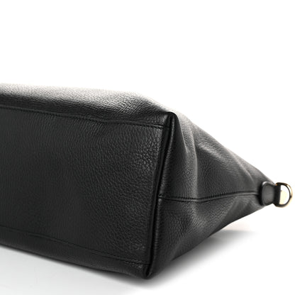 Gucci Pebbled Calfskin Convertible Bamboo Tassel Tote Black 10 of 10