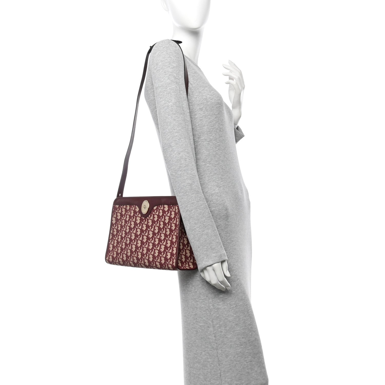 Christian Dior Monogram Shoulder Bag Red 2 of 10