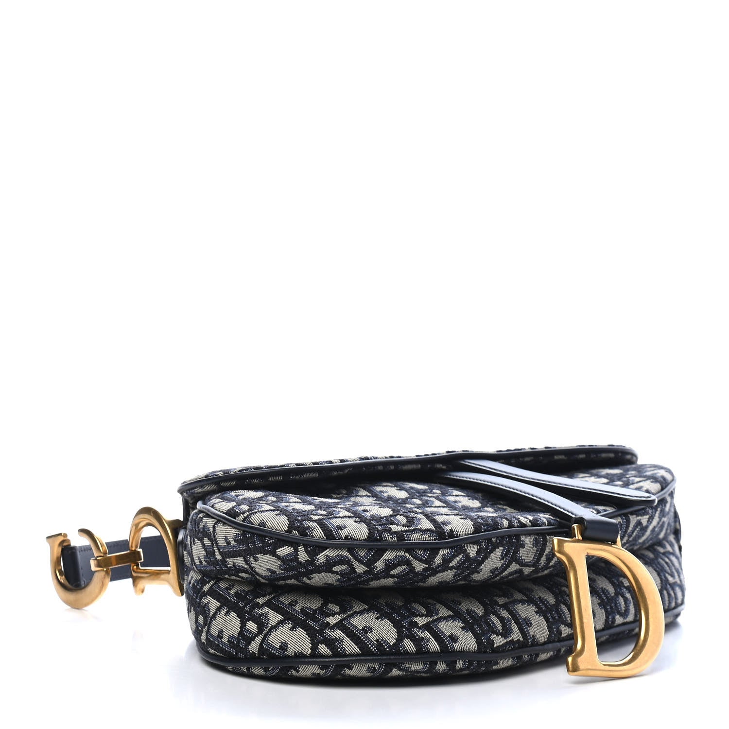 Christian Dior Oblique Saddle Bag Blue 4 of 9