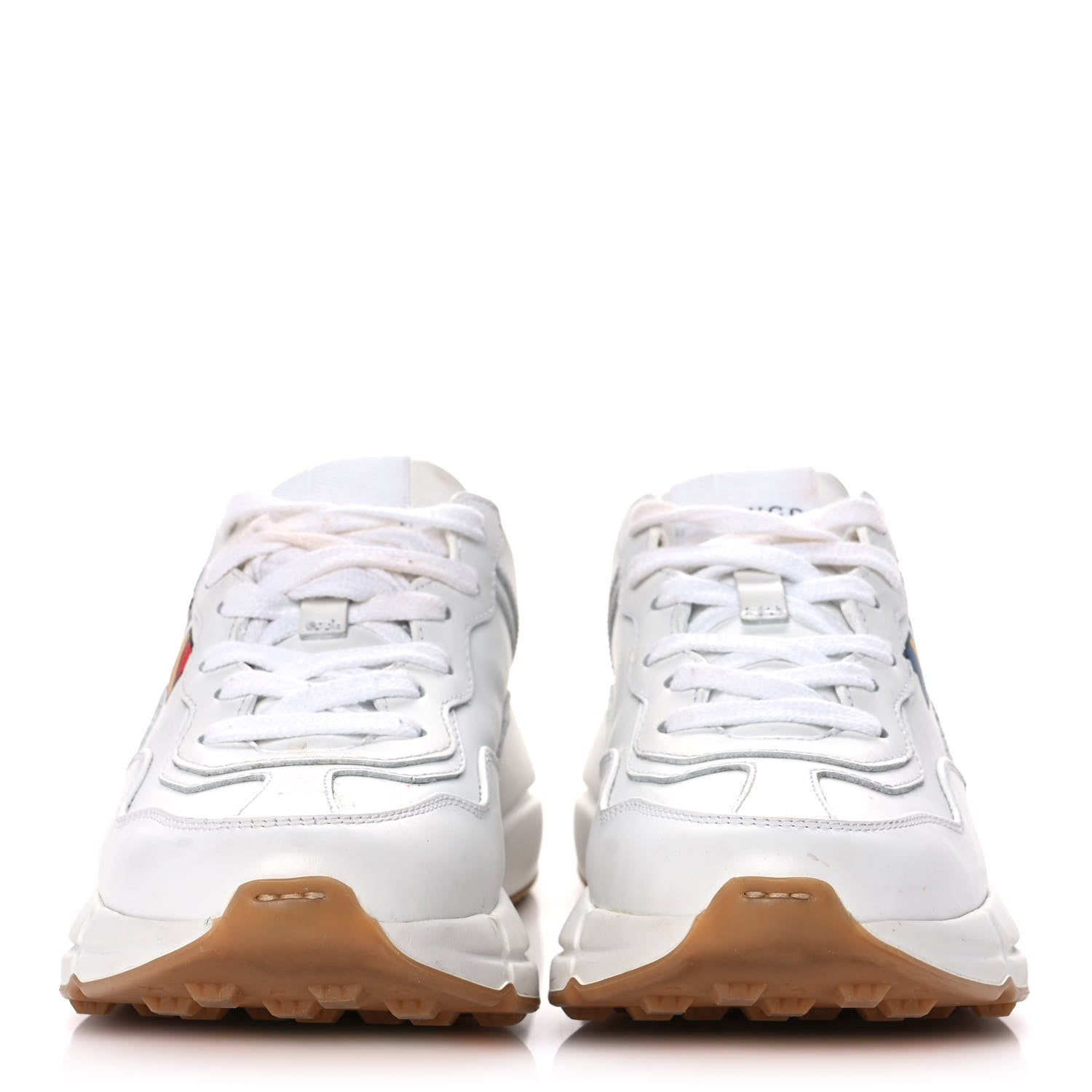 Gucci Calfskin Worldwide Womens Rhyton Sneakers 35.5 Great White 2 of 11