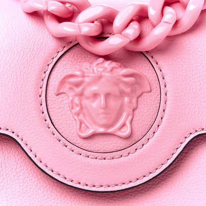 Versace Grained Calfskin Small La Medusa Bag Pink 9 of 11