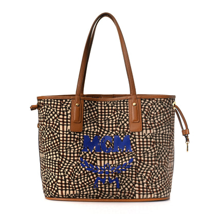 MCM Visetos Medium Liz Reversible Shopper Tote Cognac 3 of 13