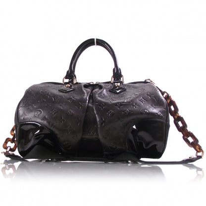 Louis Vuitton Cuir Patent Embossed Monogram Stephen Bag Grey 1 of 9