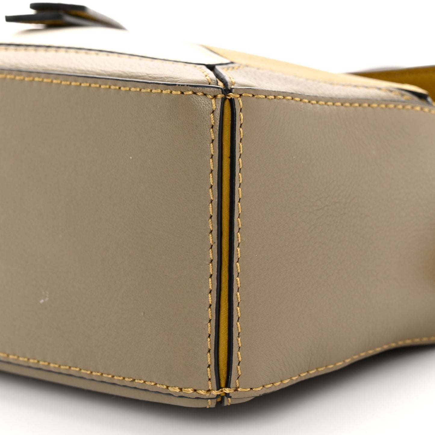 Calfskin Mini Puzzle Bag Yellow Ochre