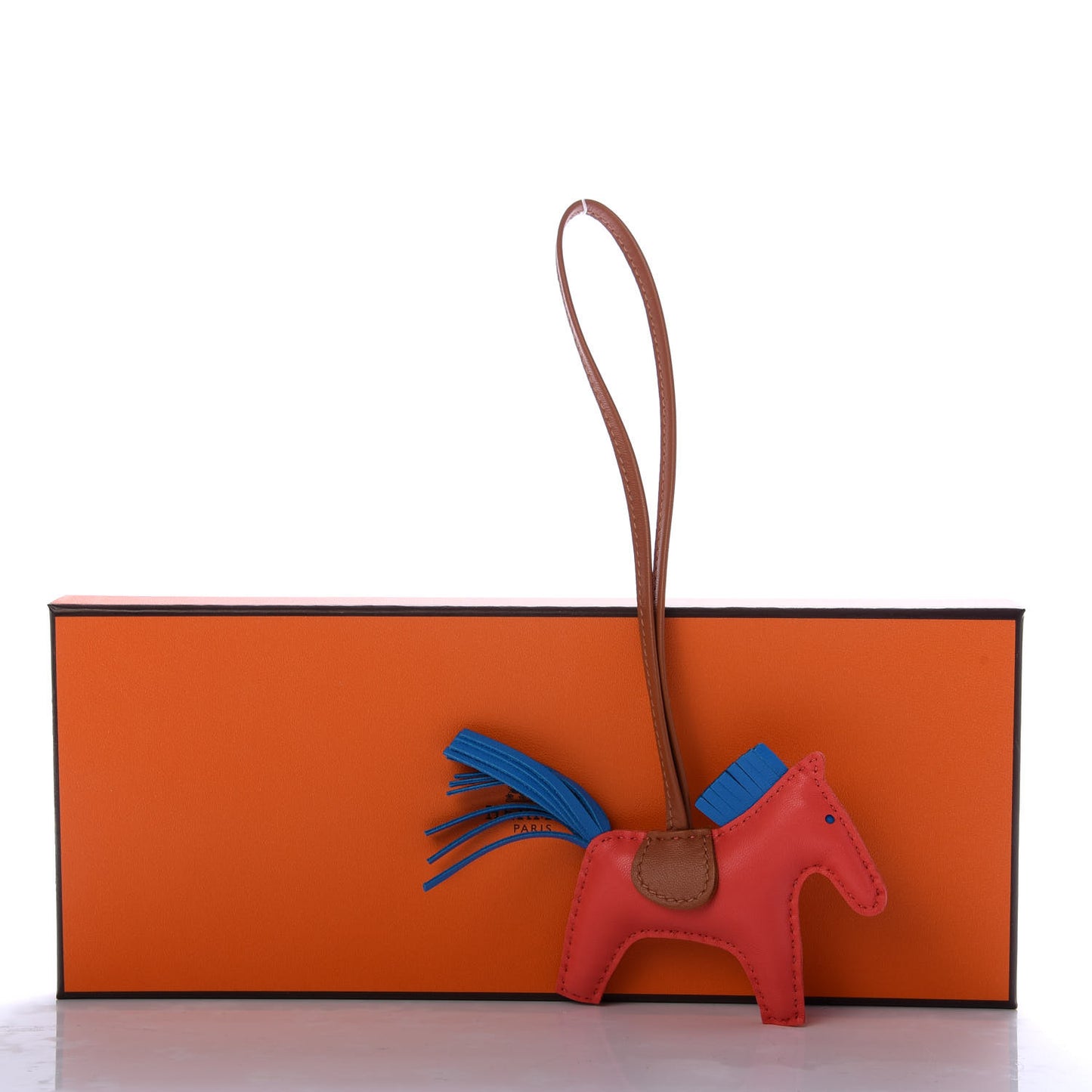 Milo Lambskin Grigri Rodeo Horse Bag Charm PM Rose Texas Bleu Zanzibar Gold