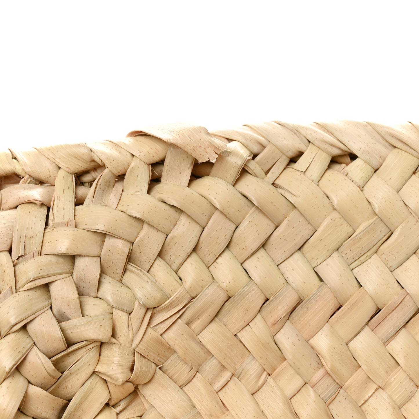 Raffia Medium Basket Tote Bag Natural White
