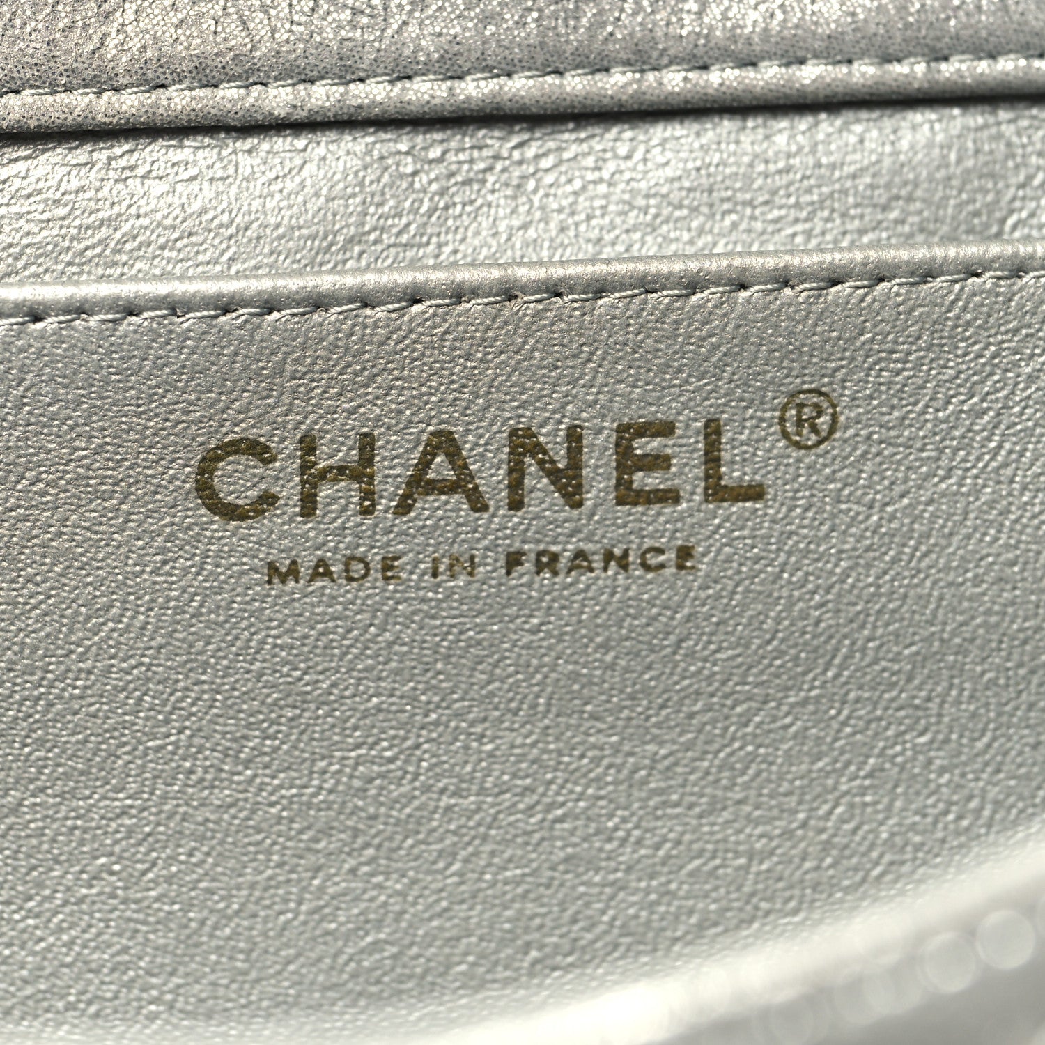 Chanel Iridescent Calfskin Quilted Clutch With Chain Flap Silver 6 of 11