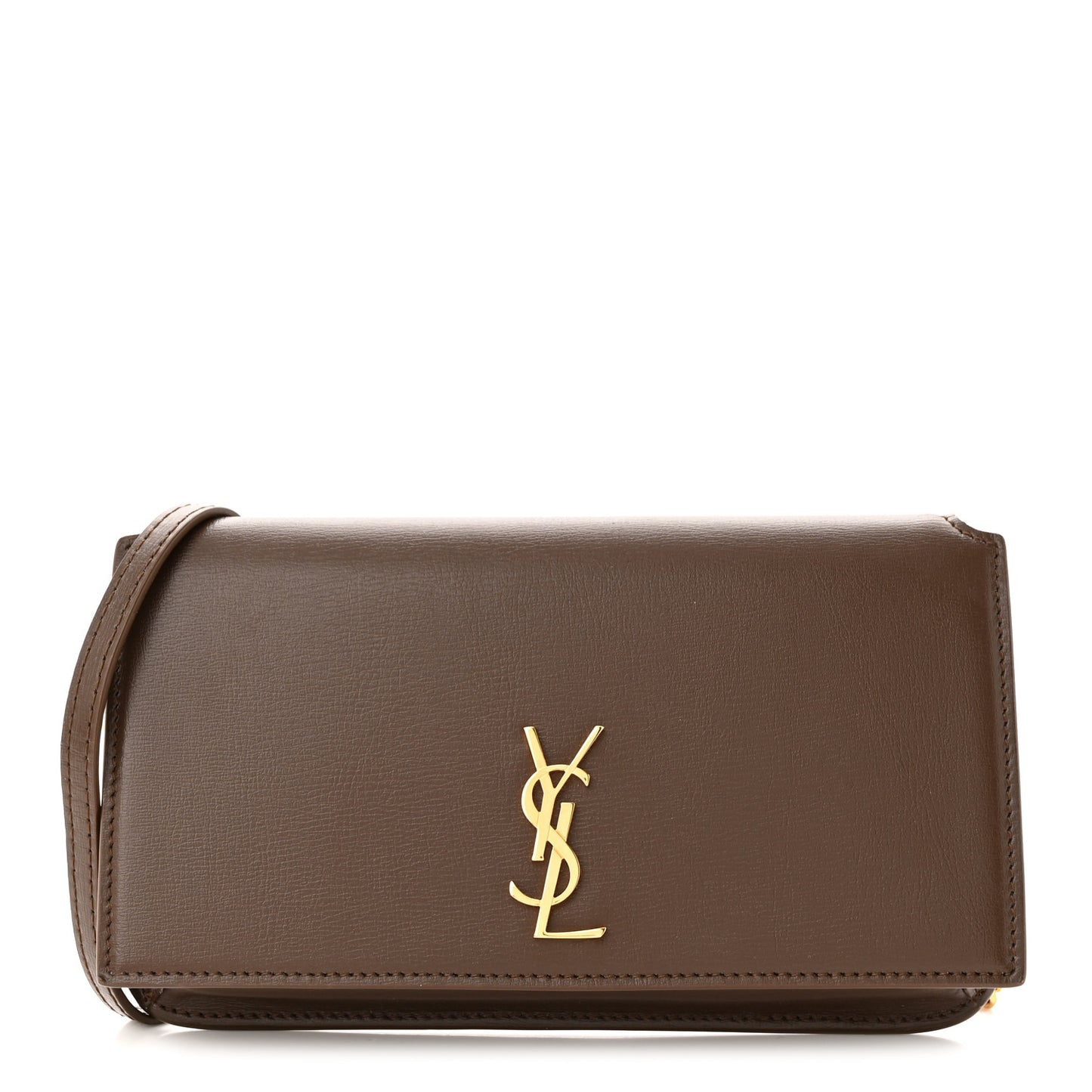 Smooth Calfskin Monogram Phone Holder Crossbody Green Hunting