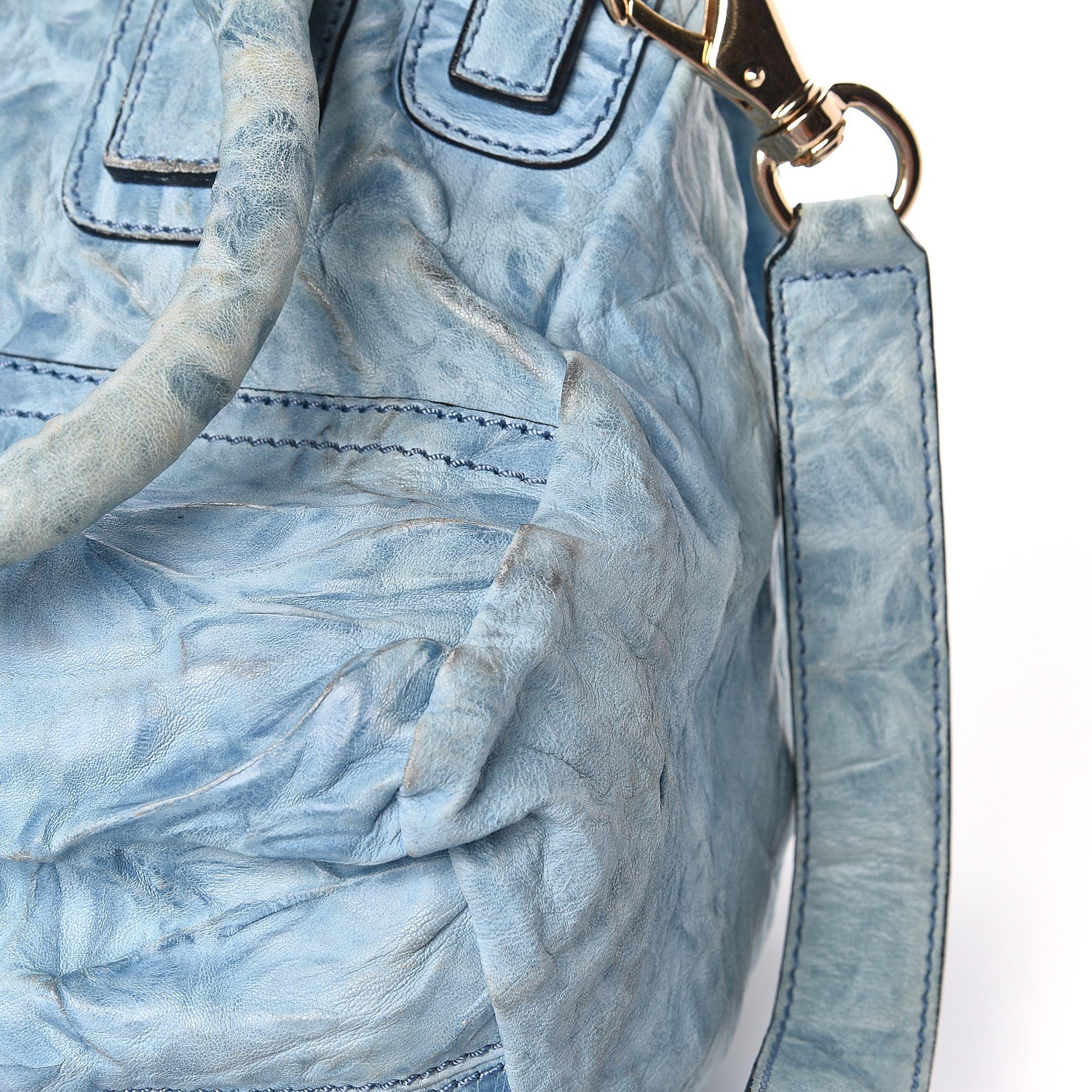 Givenchy Tumbled Sheepskin Medium Pandora Sky Blue 14 of 15
