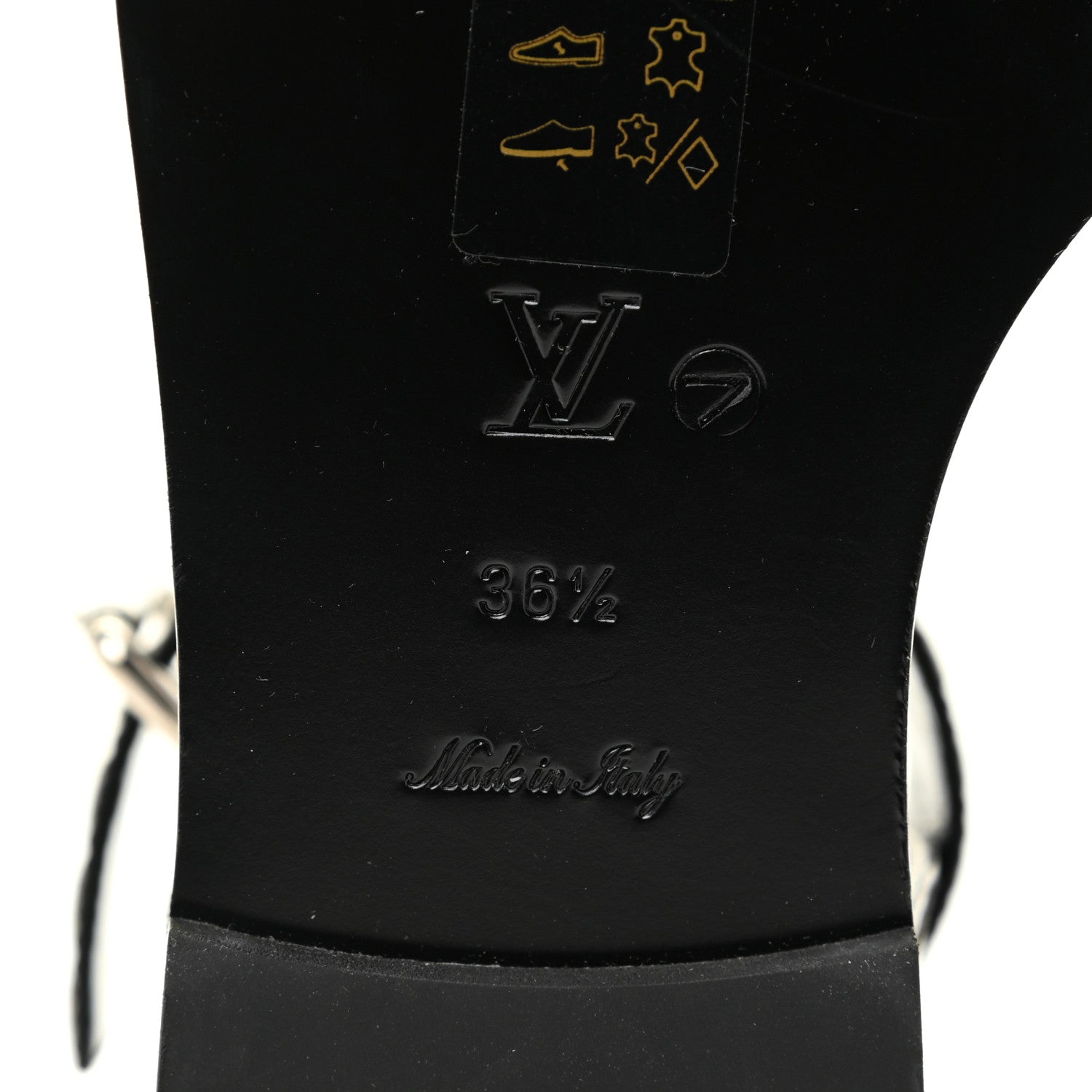 Louis Vuitton Calfskin Monogram Passenger Flat Sandals 36.5 Black 7 of 10