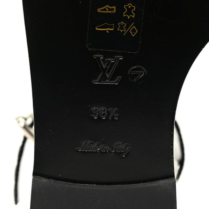 Louis Vuitton Calfskin Monogram Passenger Flat Sandals 36.5 Black 7 of 10
