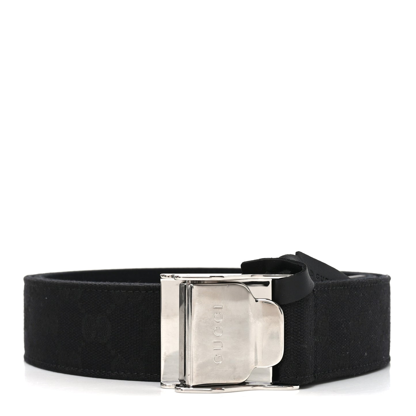 Econyl Nylon Monogram Lift Belt Logo Buckle 100 40 Belt Black