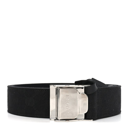 Gucci Econyl Nylon Monogram Lift Belt Logo Buckle 100 40 Belt Black 1 of 3