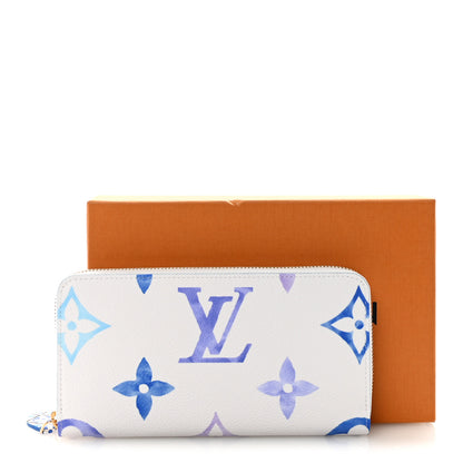 Louis Vuitton Monogram Giant By The Pool Zippy Wallet Resort Blue 6 of 6