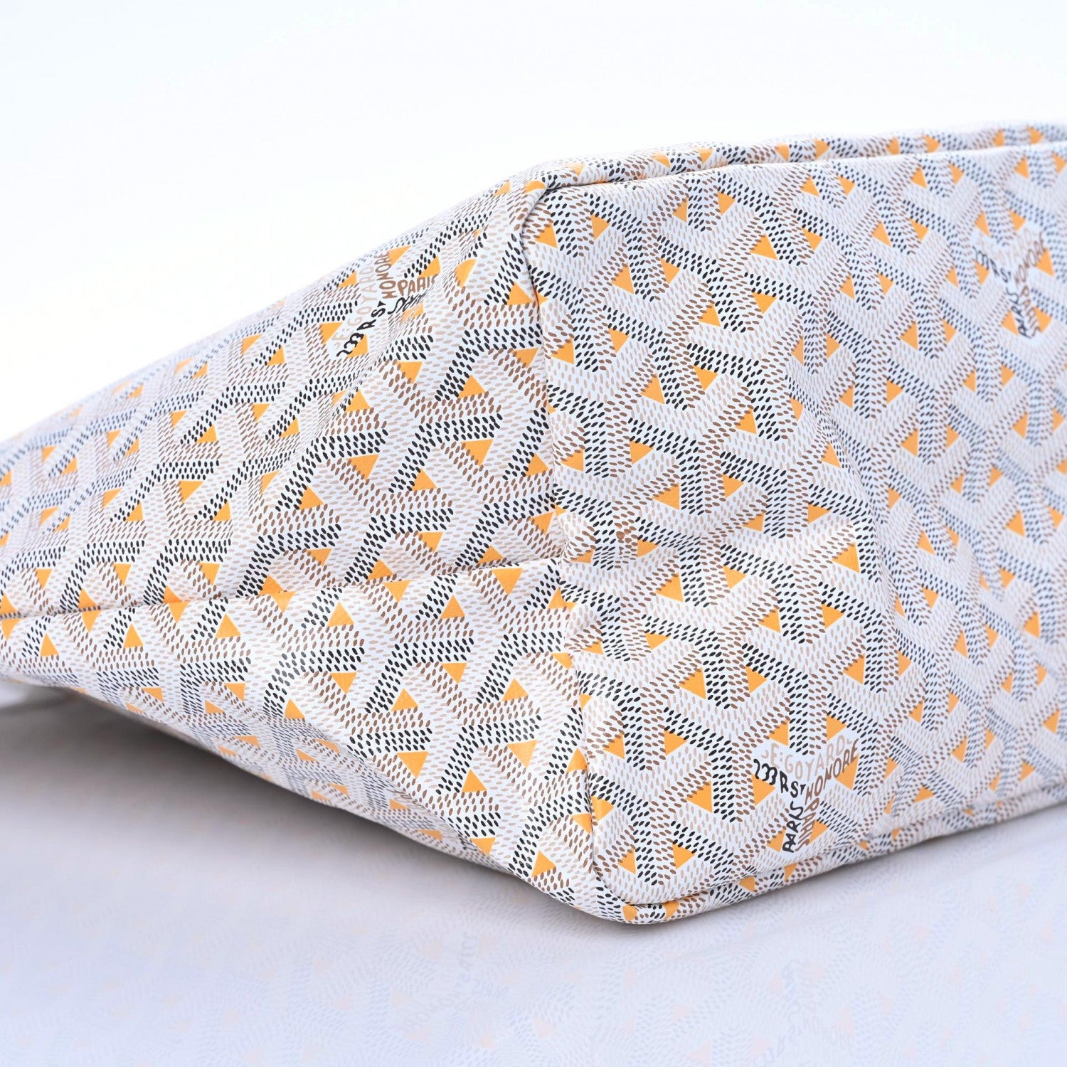 Goyard Goyardine Saint Louis Claire Voie PM White Orange 6 of 8